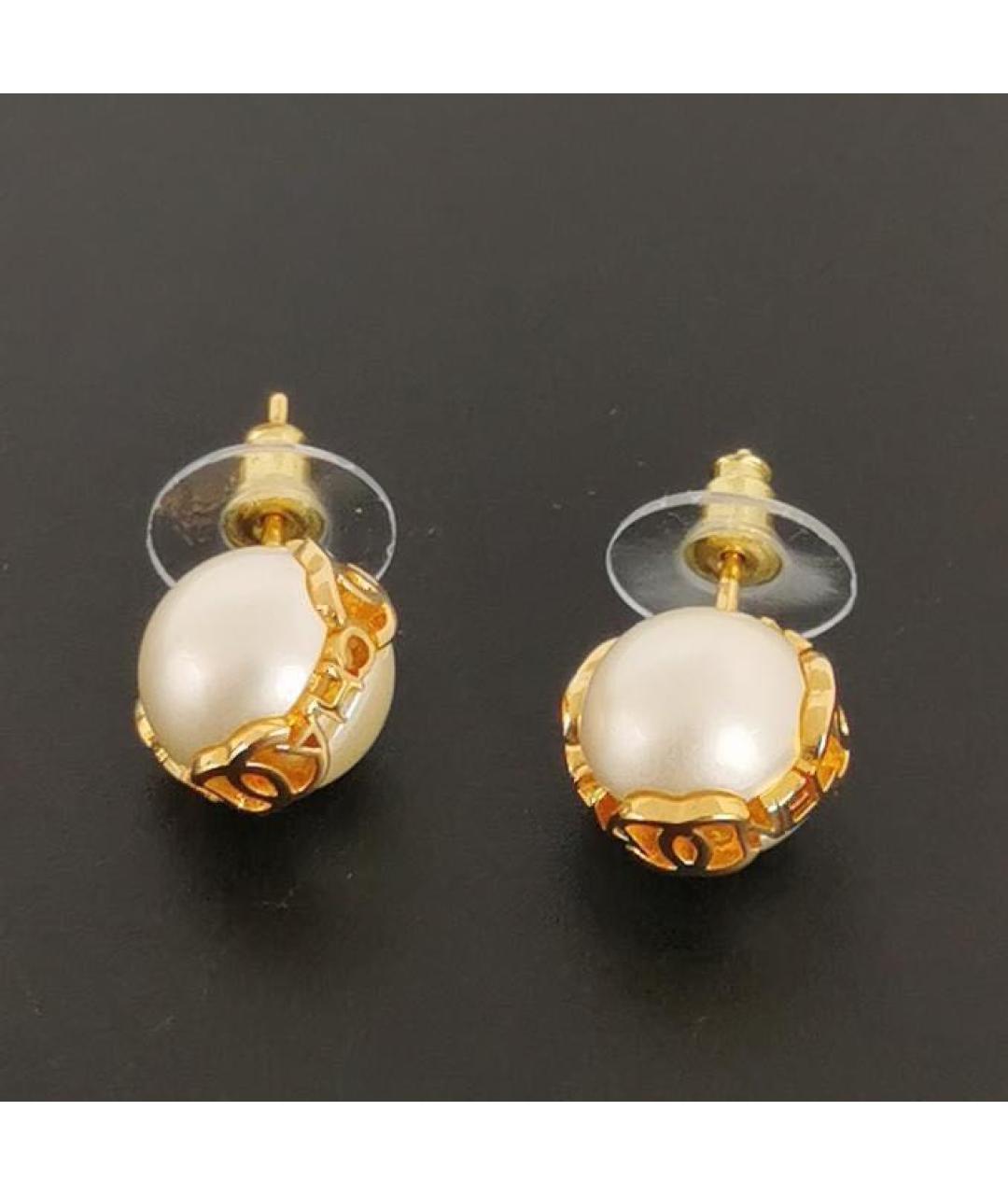 CHANEL Белые жемчужные серьги, фото 5