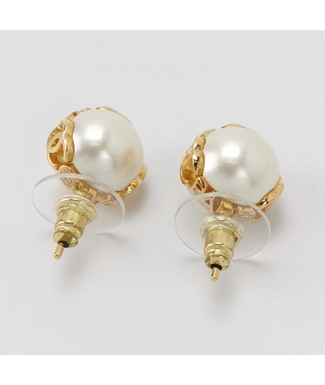 CHANEL Белые жемчужные серьги, фото 3