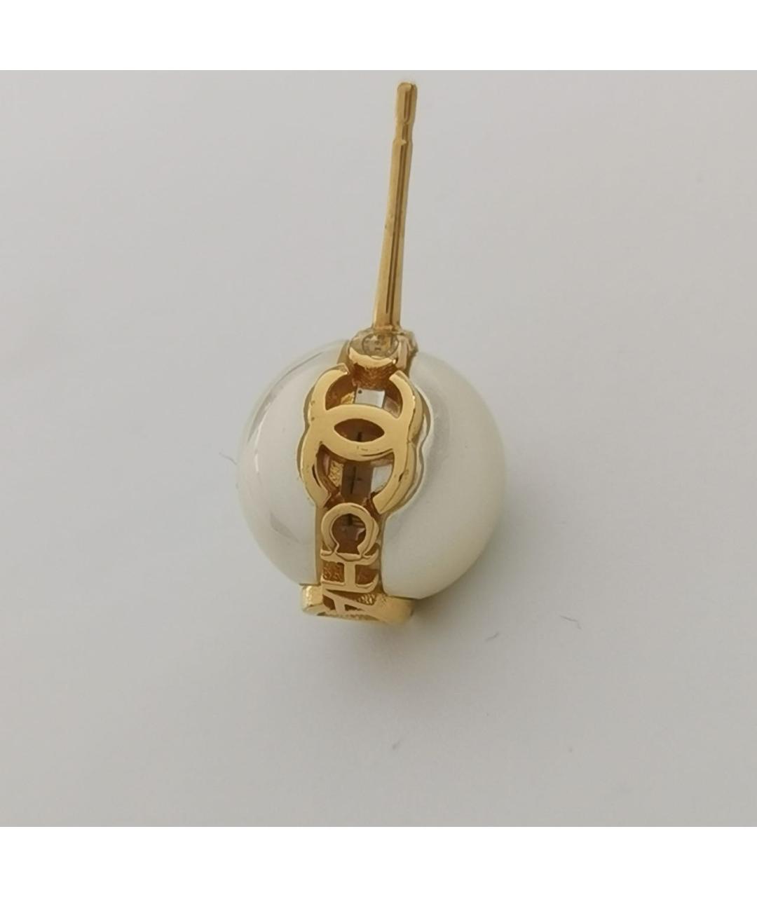 CHANEL Белые жемчужные серьги, фото 6