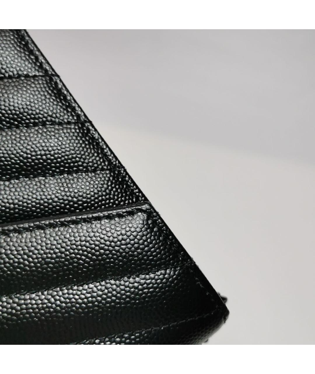 SAINT LAURENT Черная кожаная сумка через плечо, фото 8