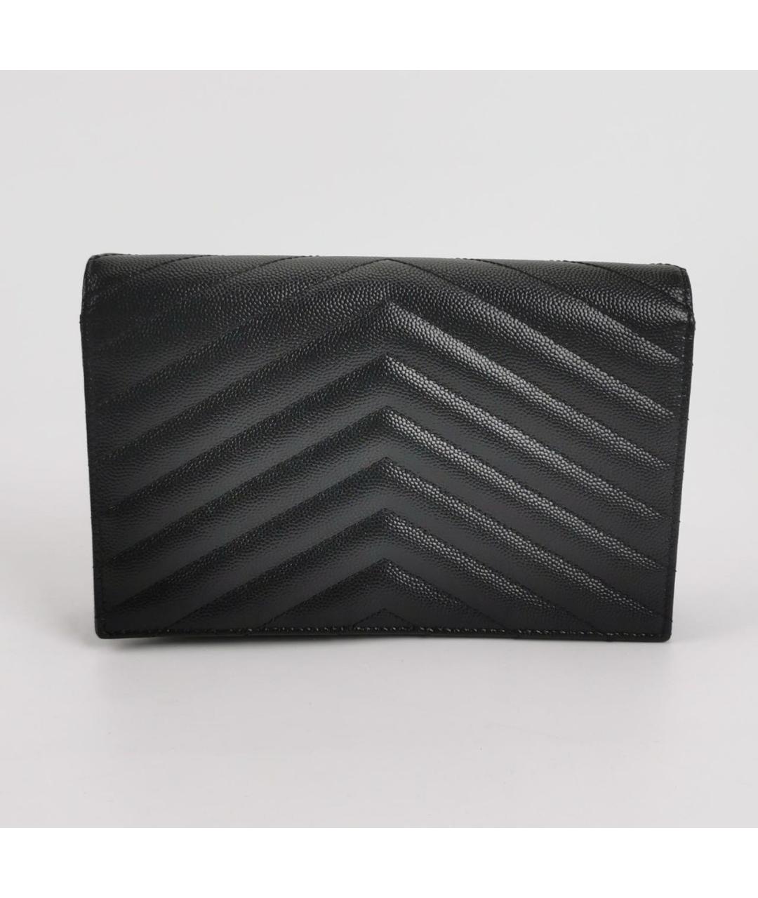 SAINT LAURENT Черная кожаная сумка через плечо, фото 4