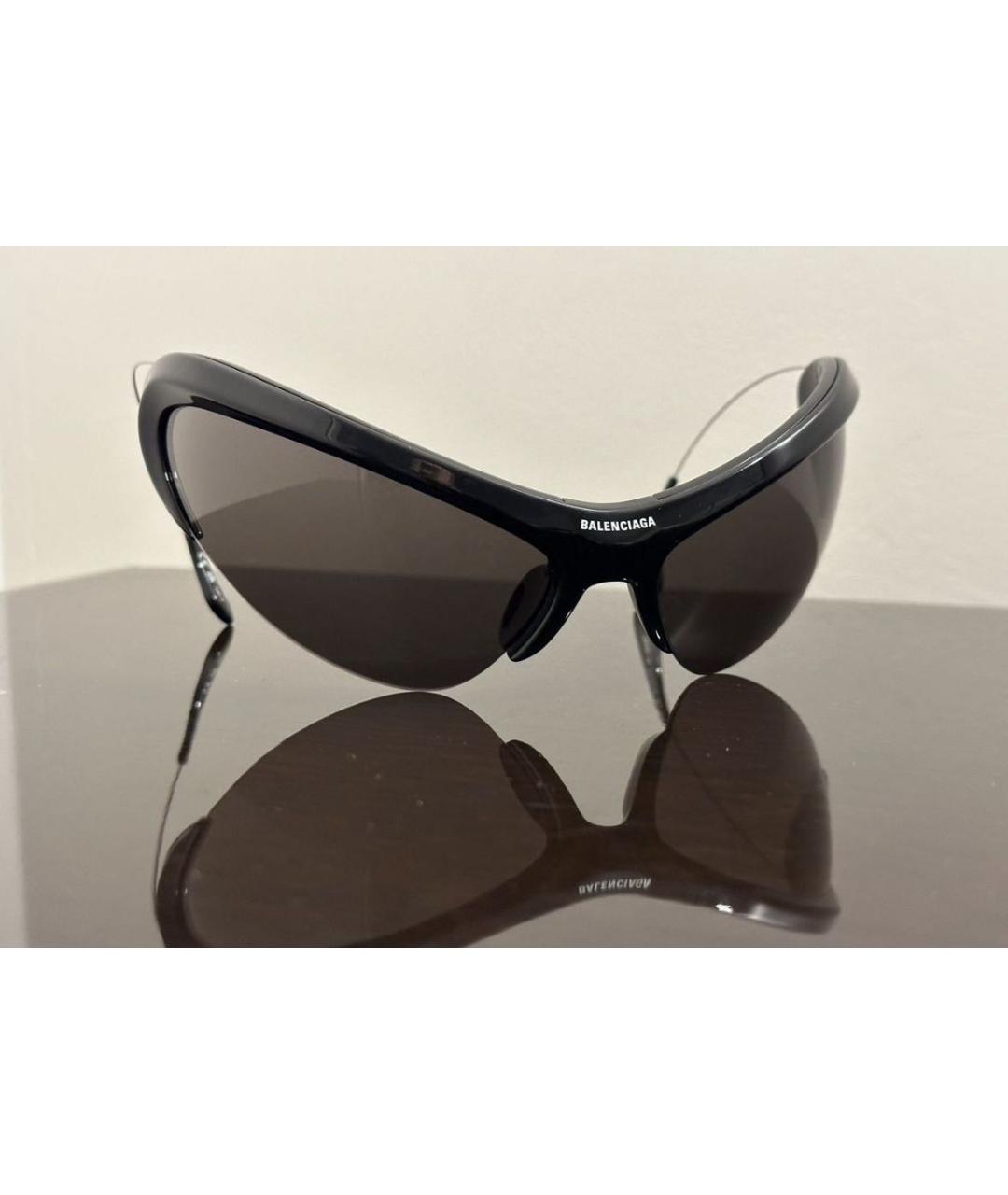 BALENCIAGA Черные пластиковые солнцезащитные очки, фото 6