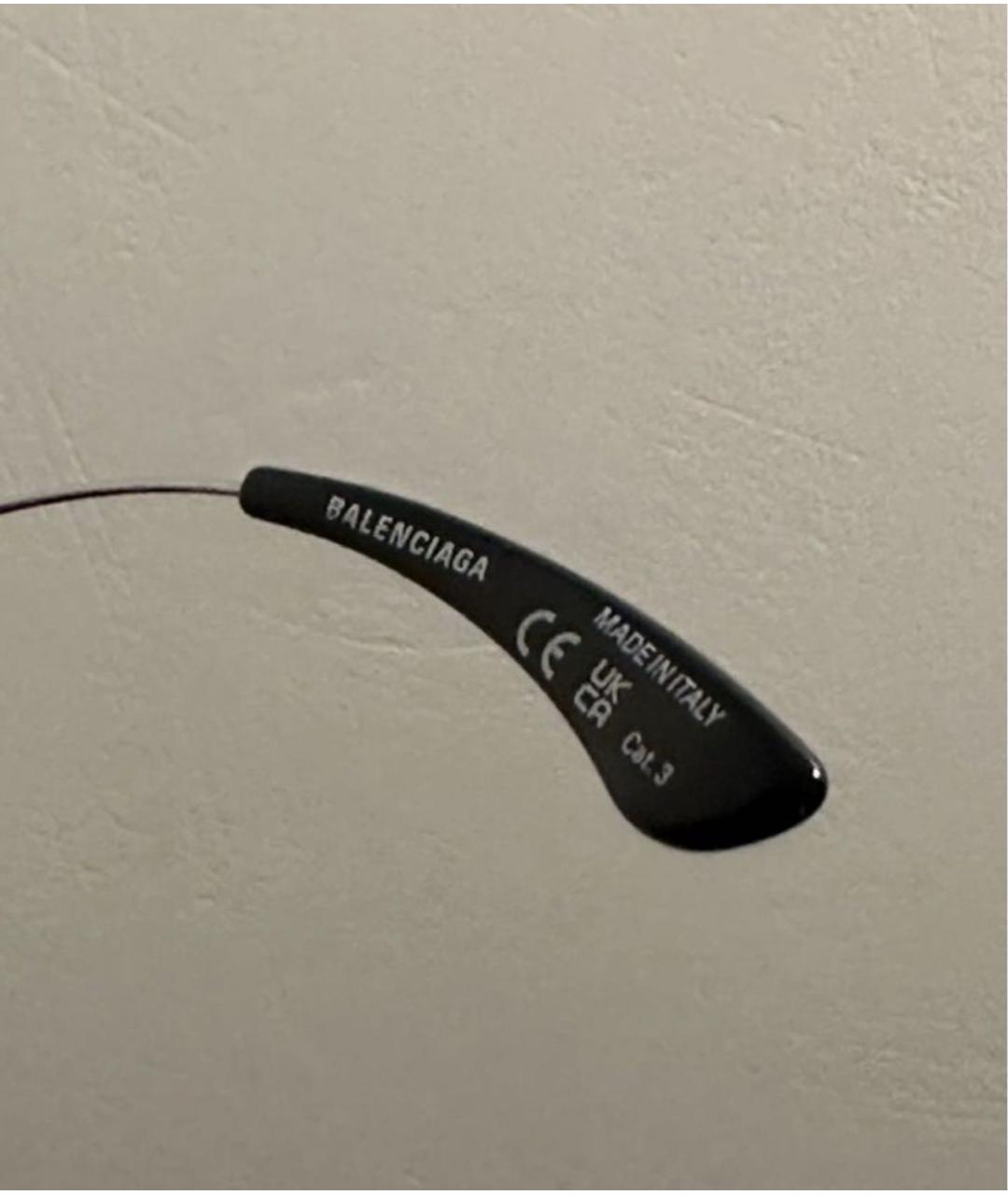 BALENCIAGA Черные пластиковые солнцезащитные очки, фото 2