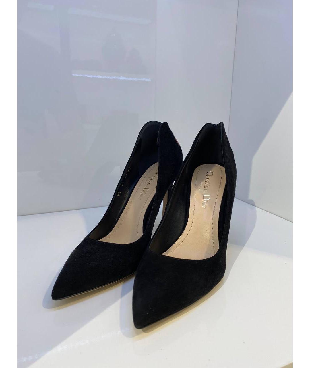 CHRISTIAN DIOR Черные замшевые туфли, фото 3