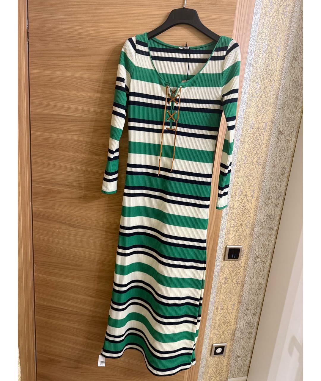 MIU MIU Мульти полиэстеровое повседневное платье, фото 6