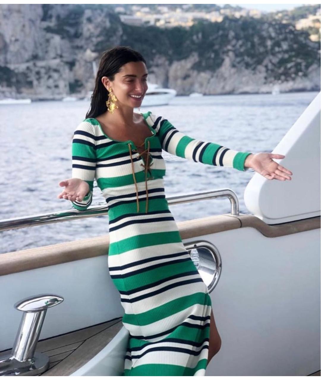 MIU MIU Мульти полиэстеровое повседневное платье, фото 8