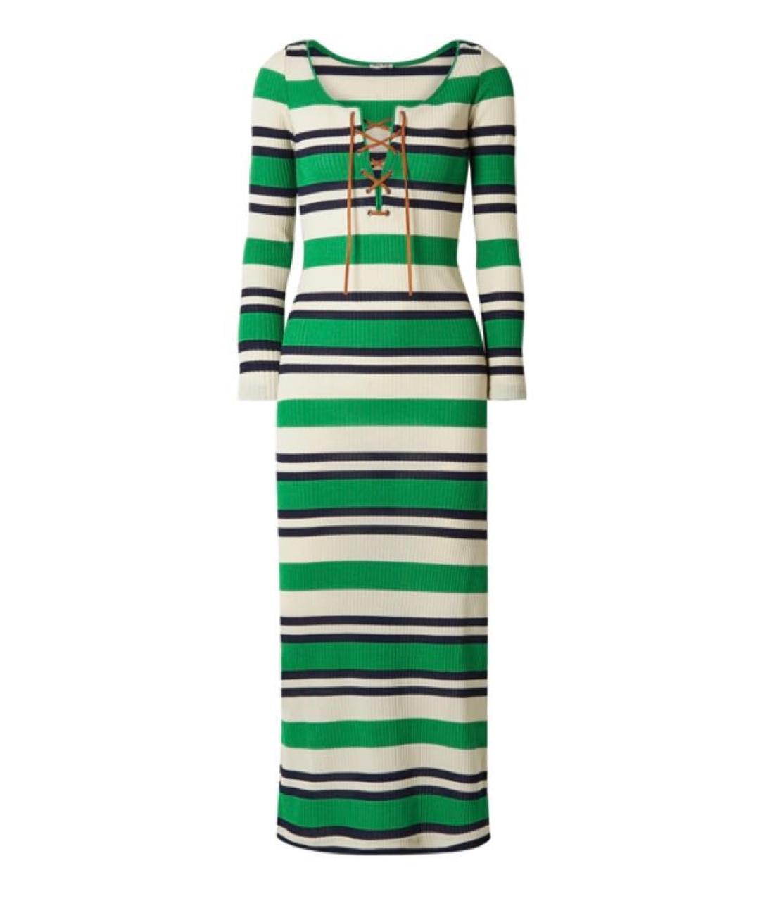 MIU MIU Мульти полиэстеровое повседневное платье, фото 1