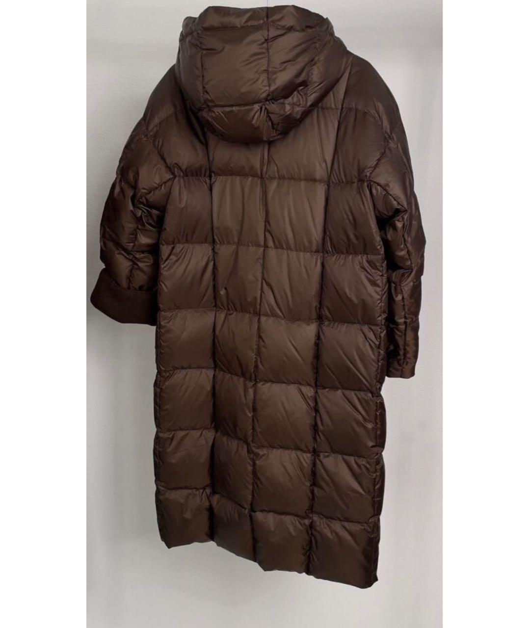 MAX MARA Коричневый полиэстеровый пуховик, фото 2