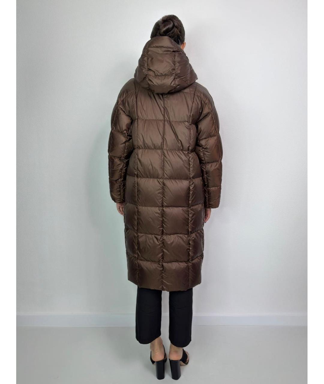 MAX MARA Коричневый полиэстеровый пуховик, фото 8