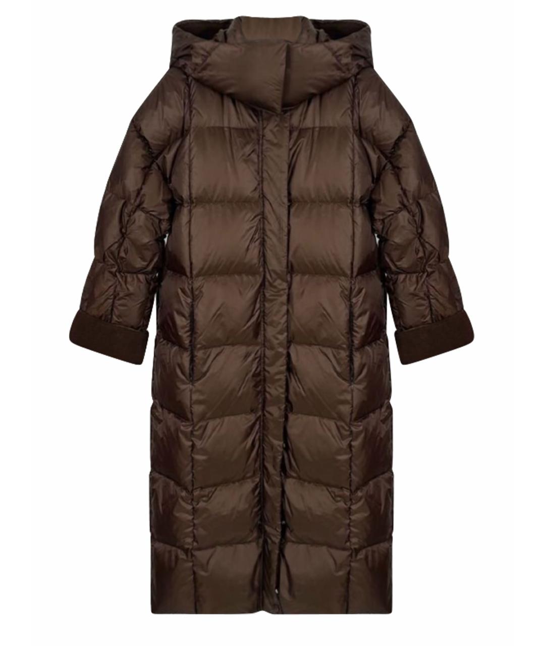 MAX MARA Коричневый полиэстеровый пуховик, фото 1