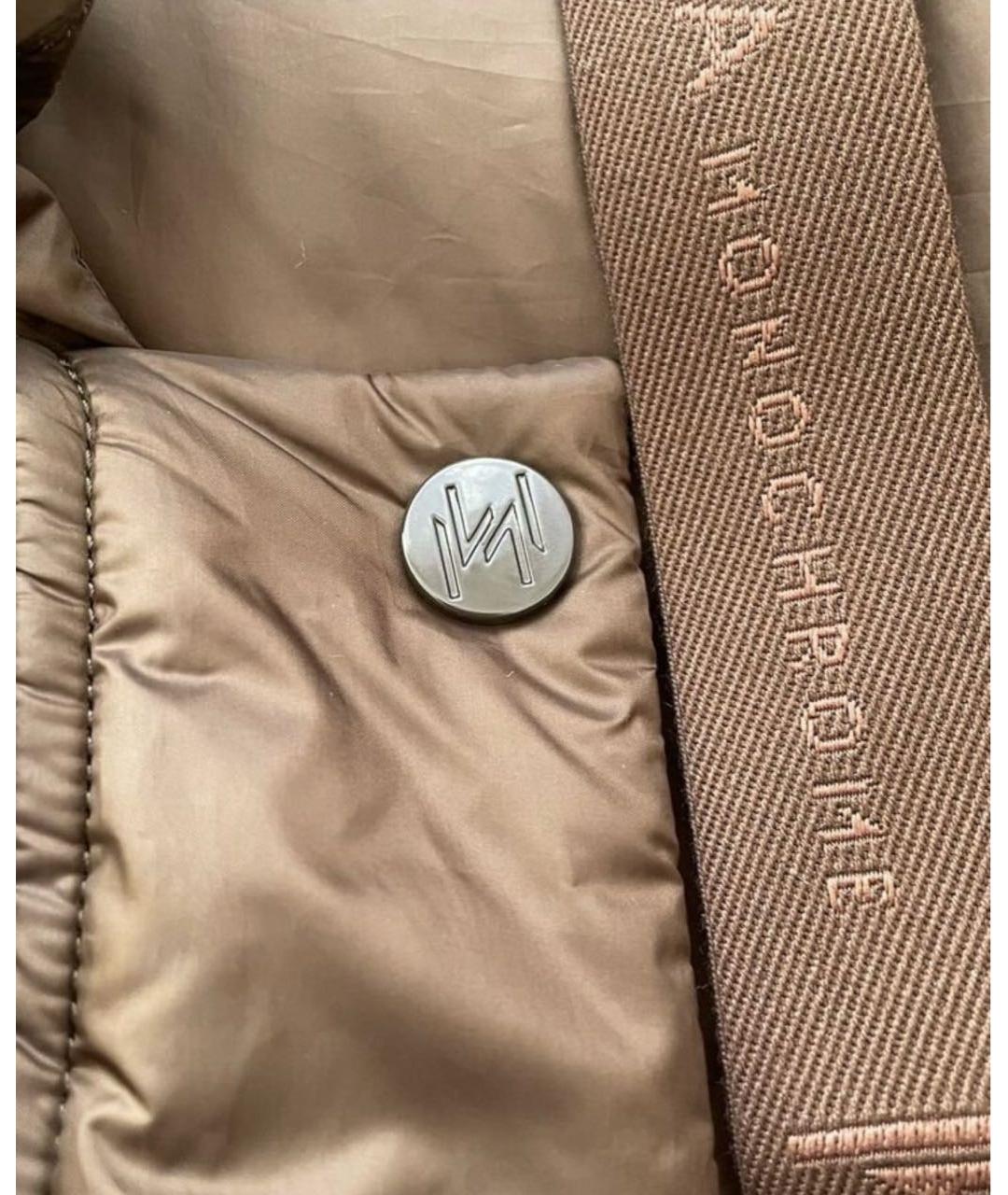 MAX MARA Коричневый полиэстеровый пуховик, фото 4