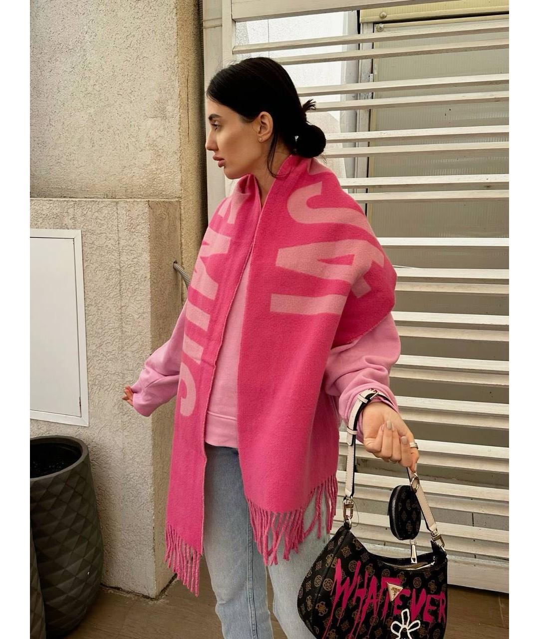 JACQUEMUS Розовый шерстяной шарф, фото 5