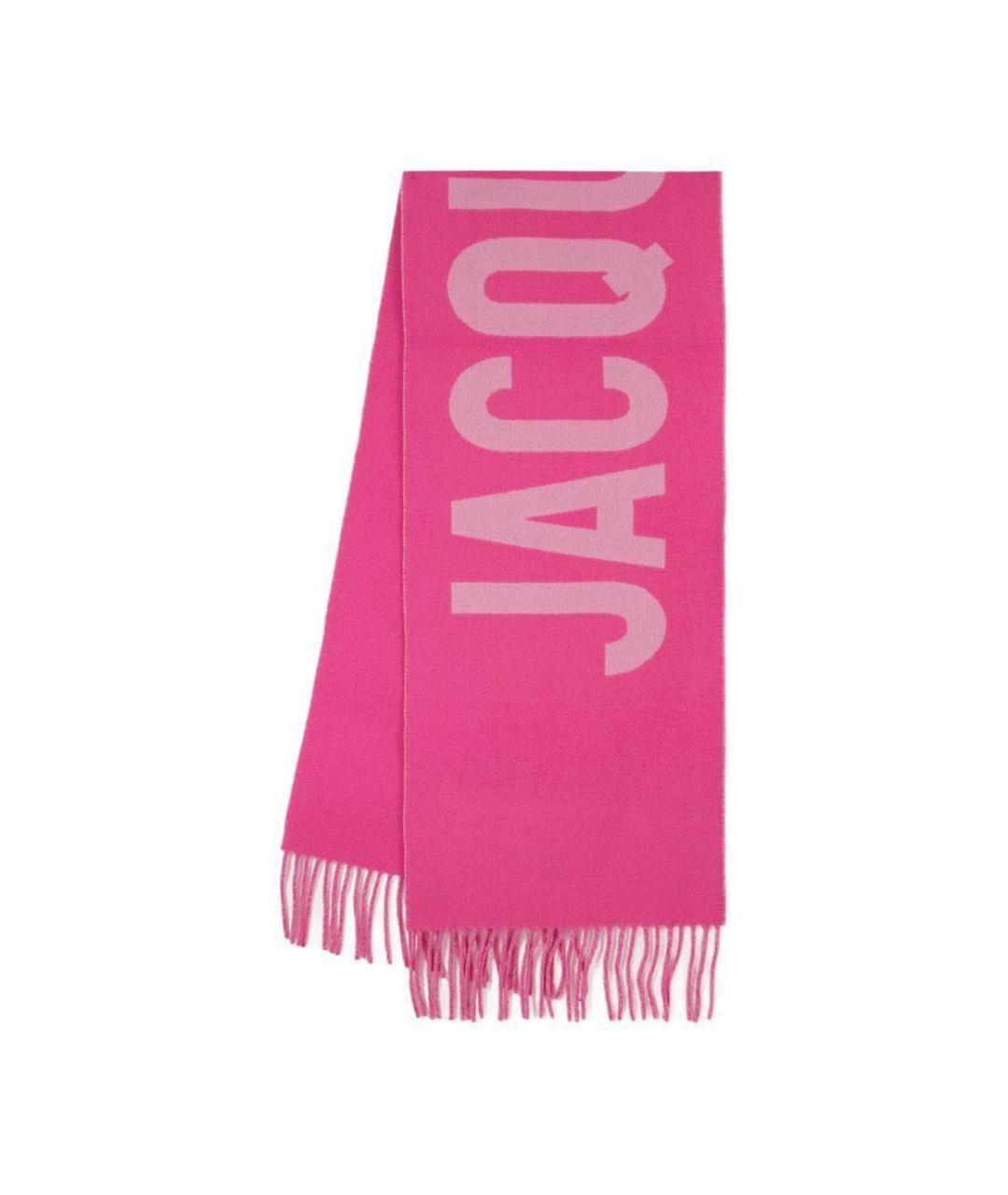 JACQUEMUS Розовый шерстяной шарф, фото 1