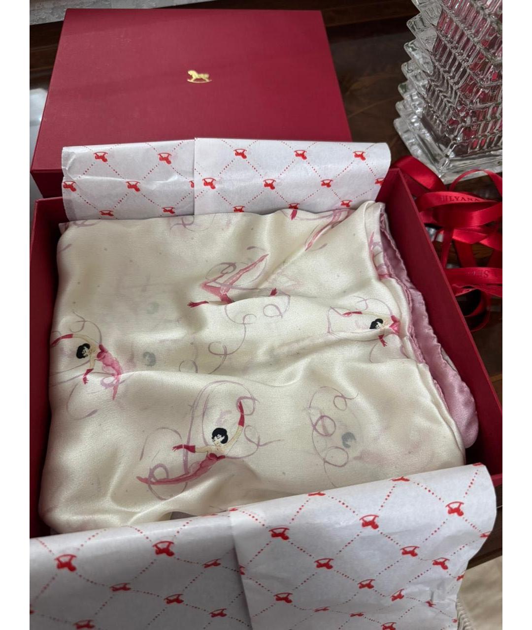 ULYANA SERGEENKO Бежевый шелковый платок, фото 2