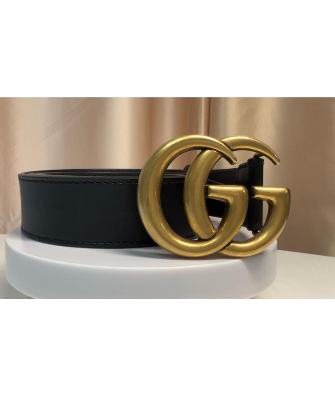 GUCCI Черный кожаный ремень, фото 6