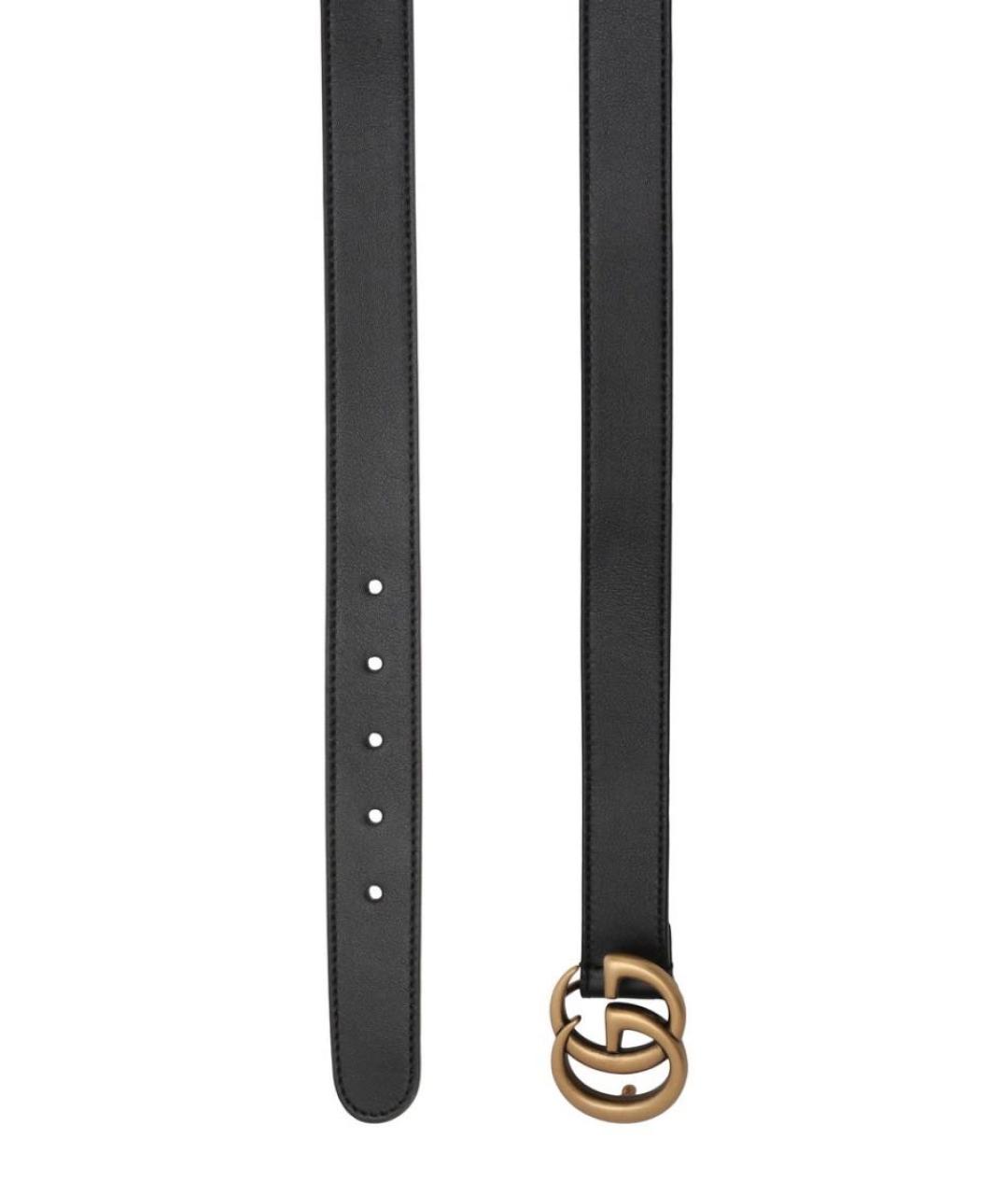 GUCCI Черный кожаный ремень, фото 1