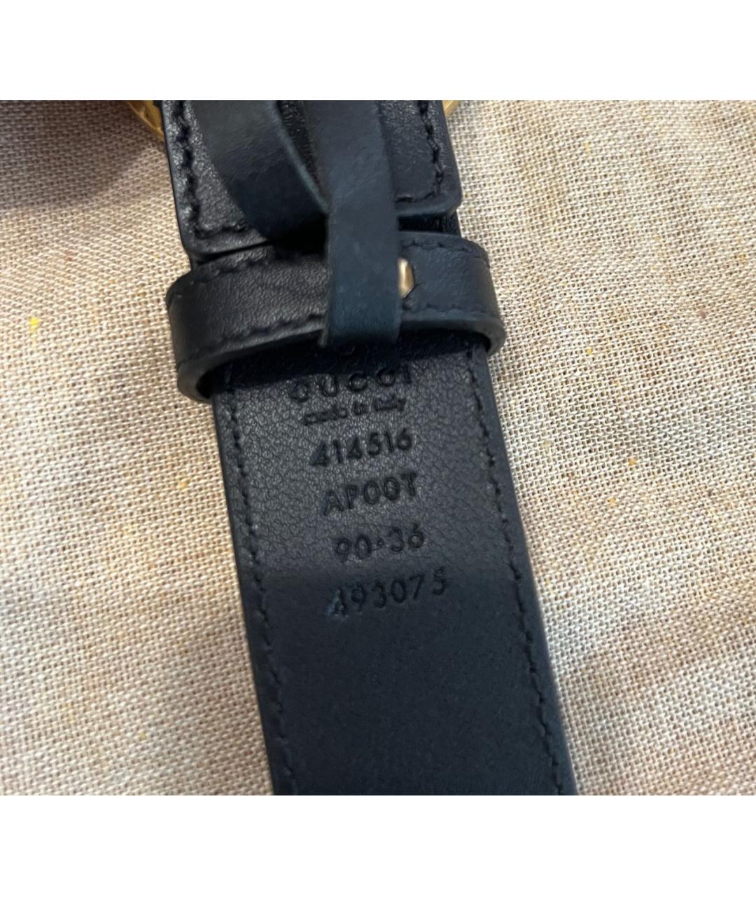 GUCCI Черный кожаный ремень, фото 4