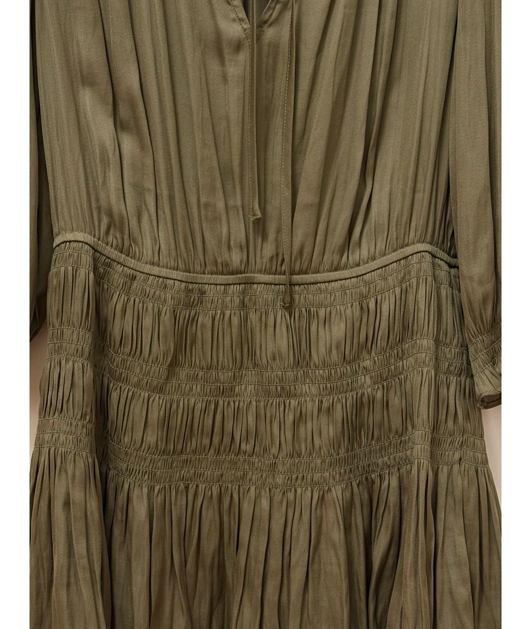 MAJE Хаки полиэстеровое повседневное платье, фото 6