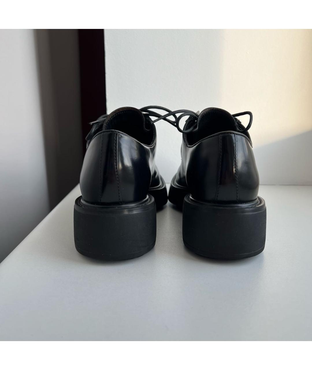 PRADA Черные кожаные ботинки, фото 5