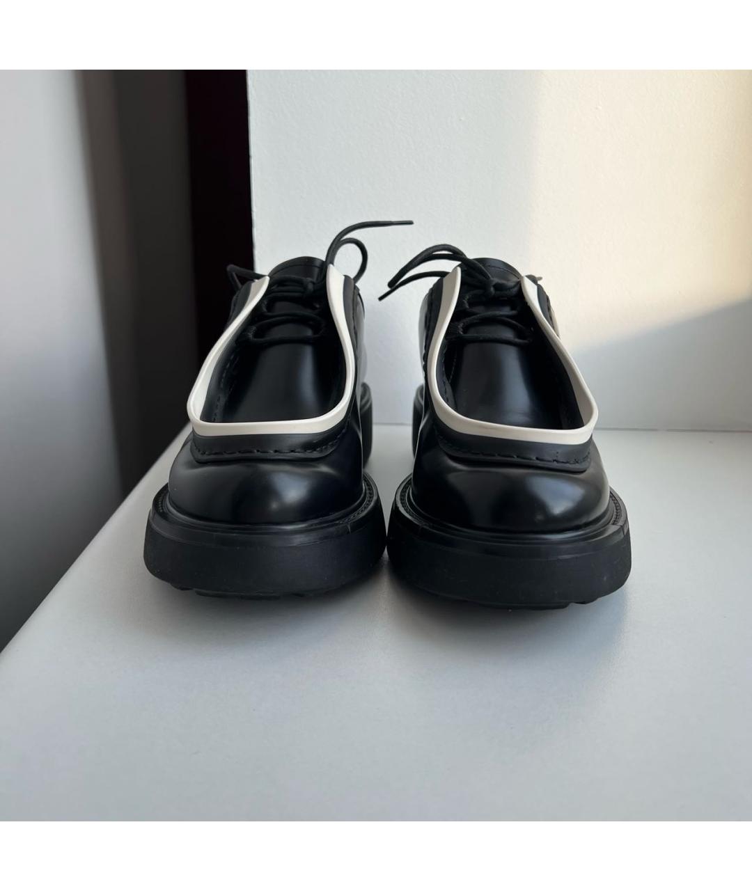 PRADA Черные кожаные ботинки, фото 4