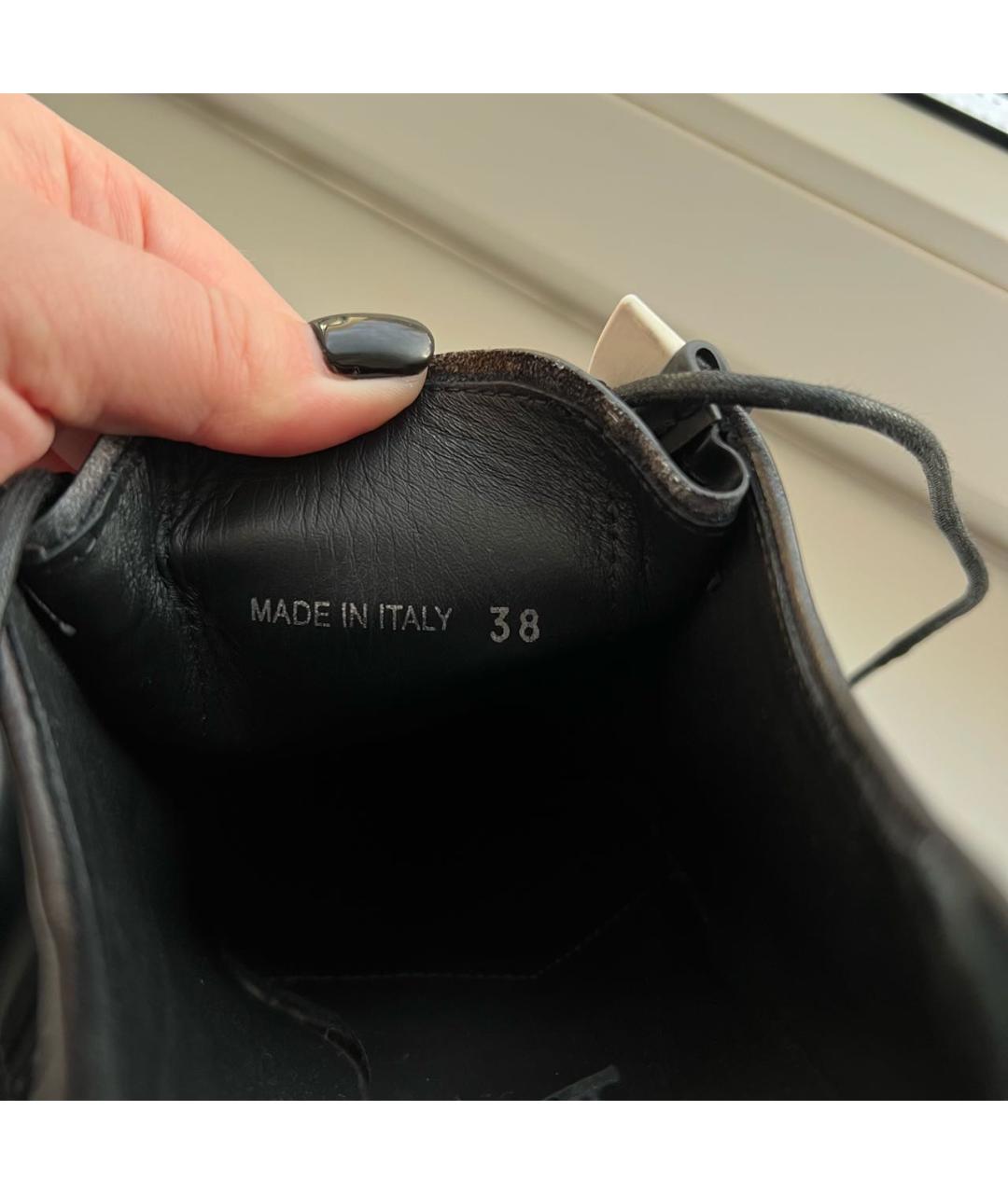 PRADA Черные кожаные ботинки, фото 8