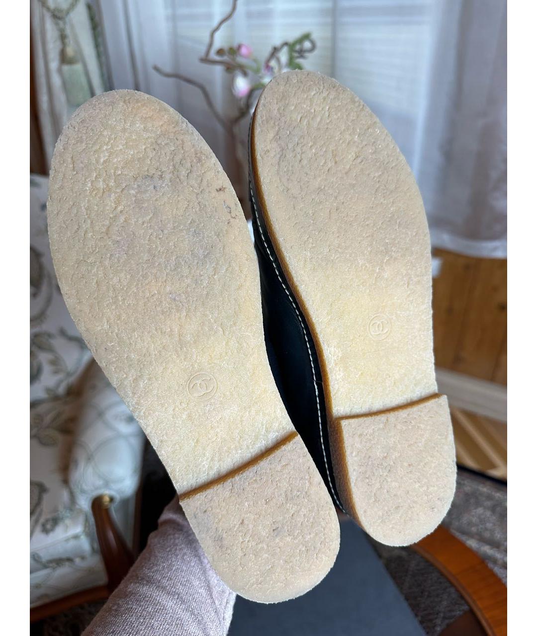 CHANEL Черные кожаные ботинки, фото 8