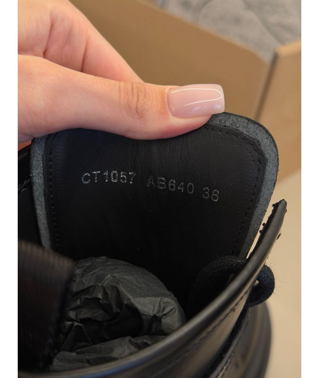 DOLCE&GABBANA Черные кожаные ботинки, фото 6