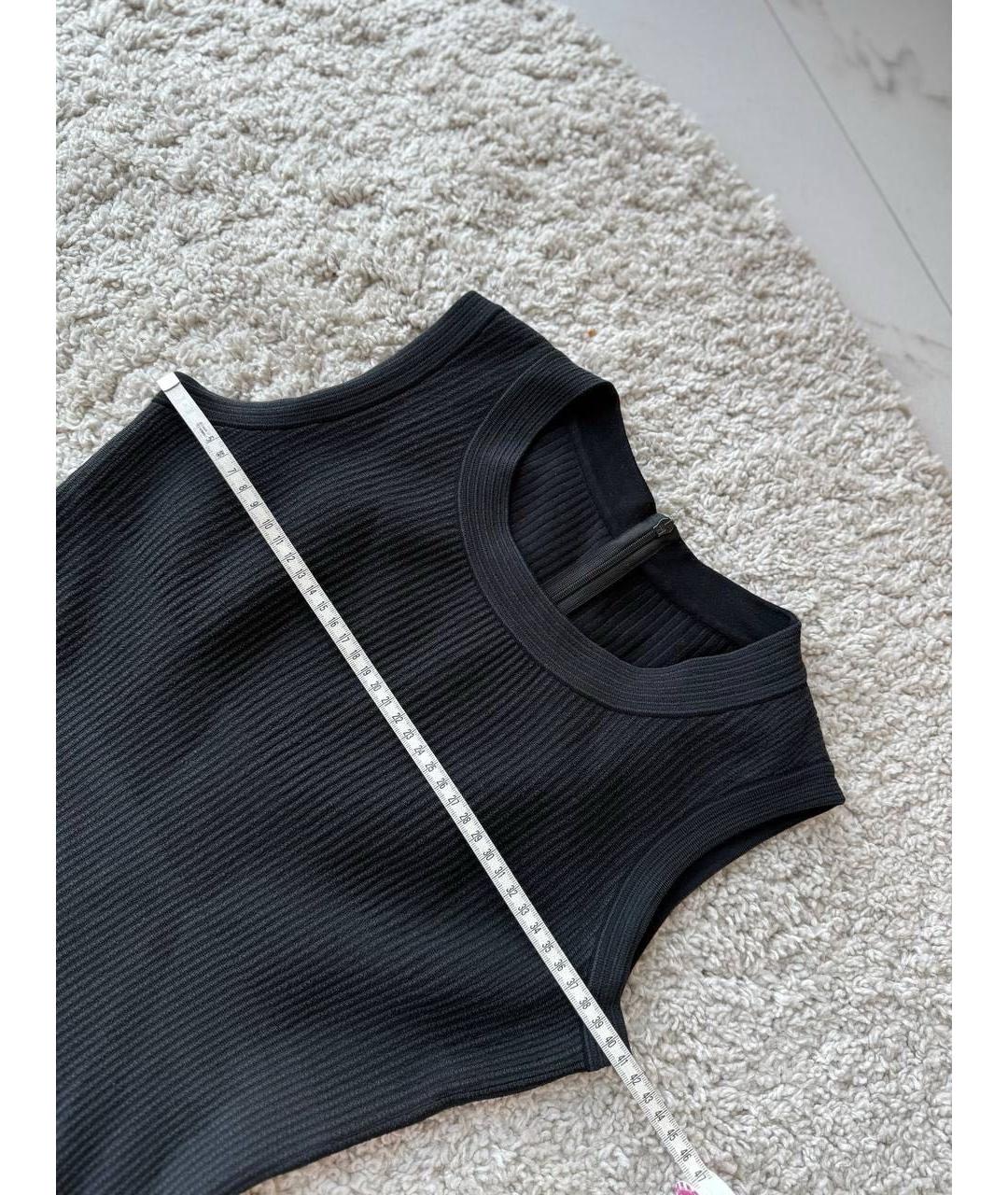 ALAIA Черное шелковое повседневное платье, фото 5