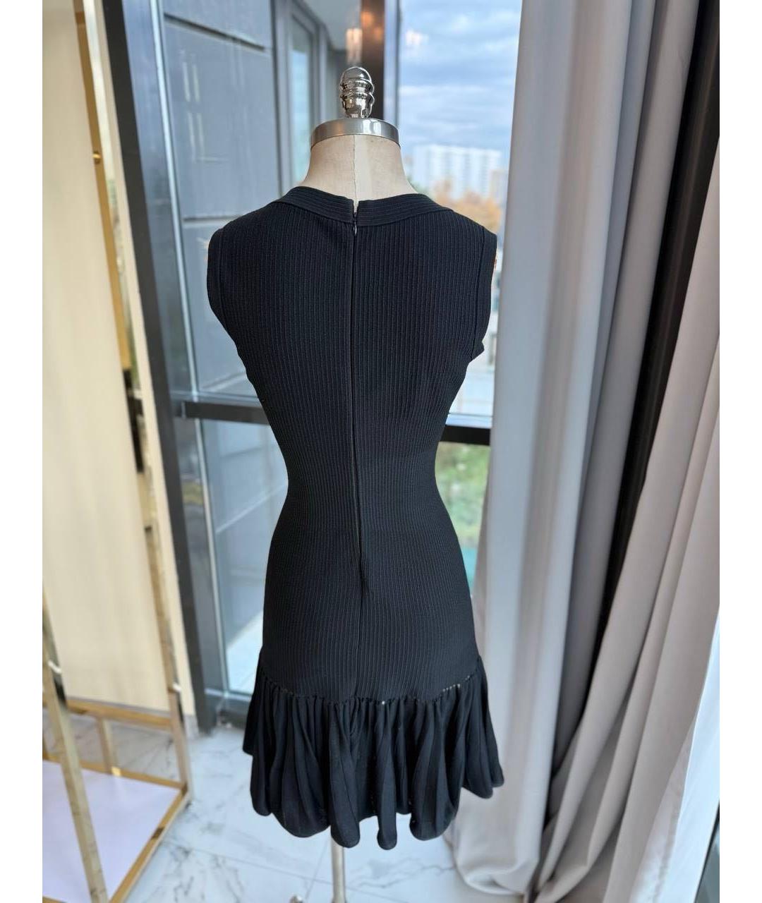 ALAIA Черное шелковое повседневное платье, фото 2