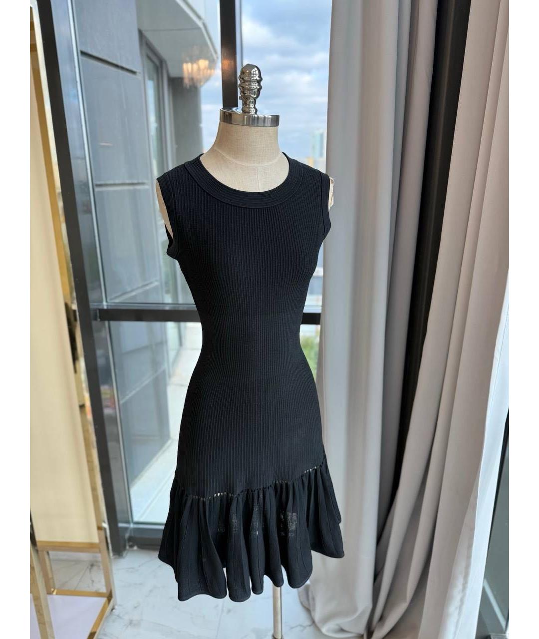 ALAIA Черное шелковое повседневное платье, фото 8