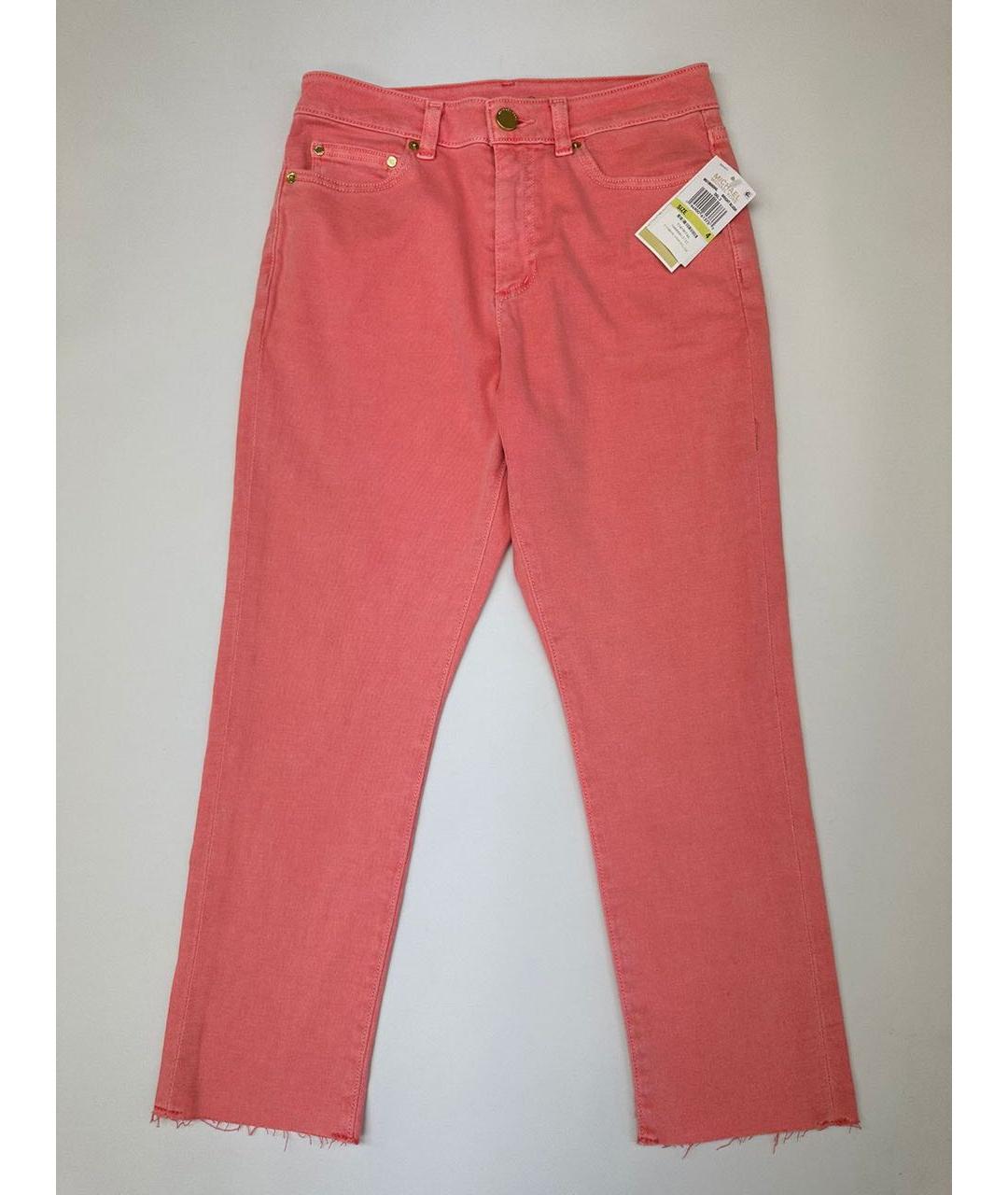 MICHAEL MICHAEL KORS Коралловые хлопко-эластановые джинсы слим, фото 9