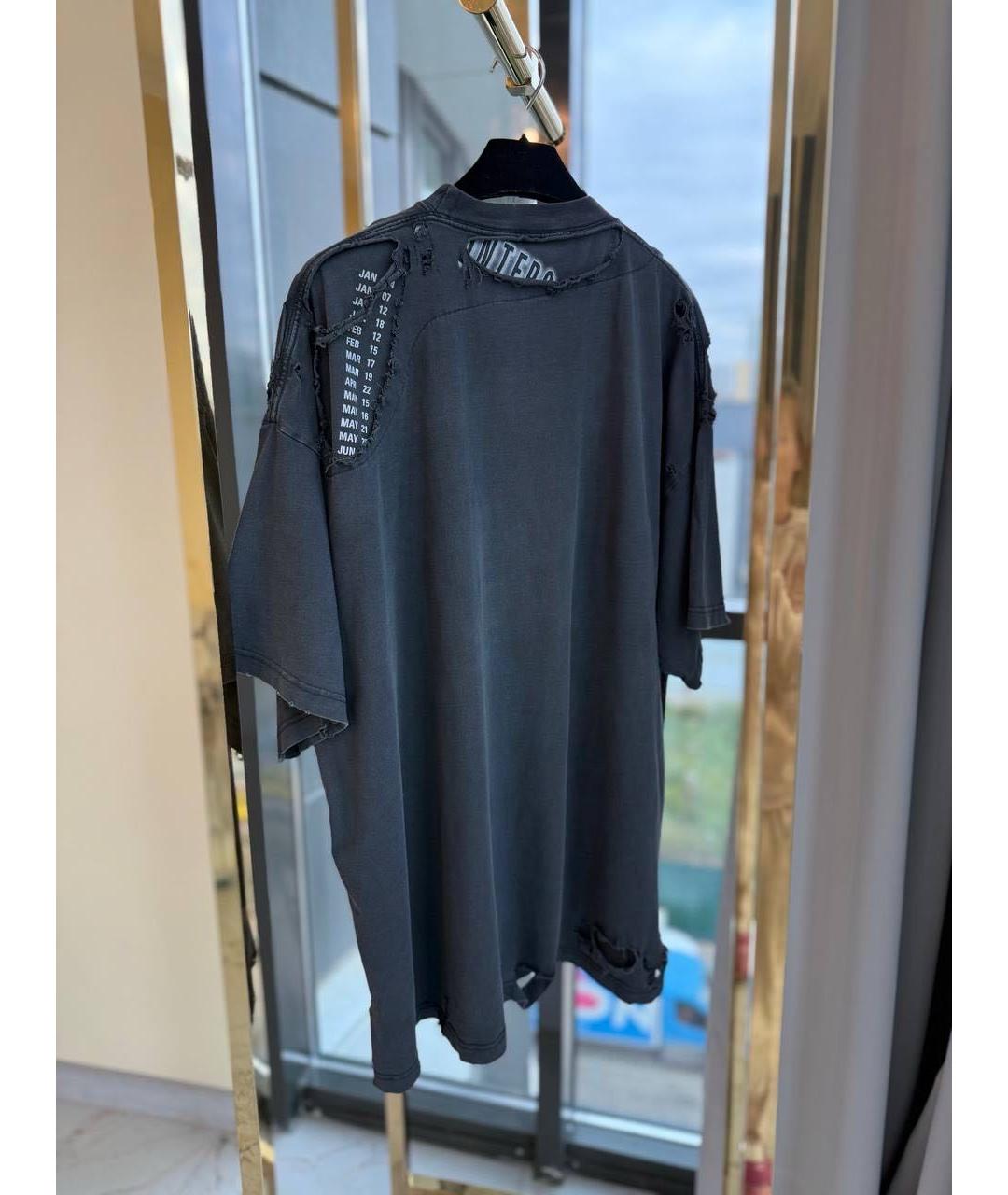 BALENCIAGA Черная хлопковая футболка, фото 8