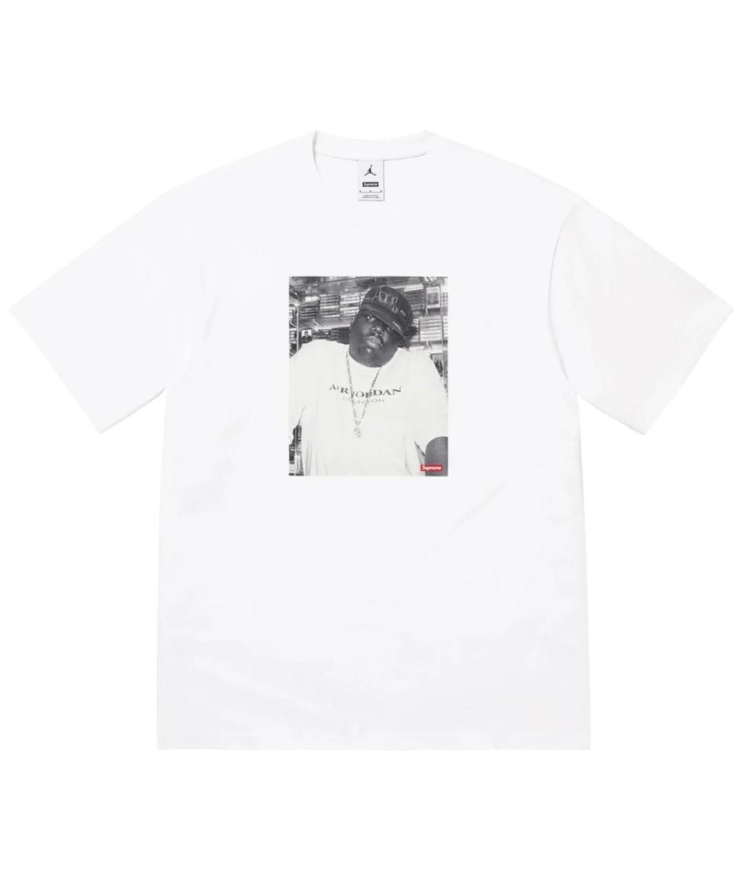 SUPREME Белая хлопковая футболка, фото 3