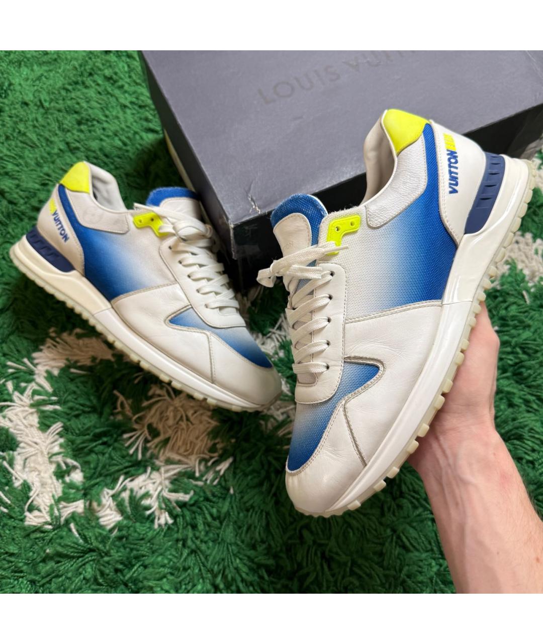 LOUIS VUITTON Белые кожаные низкие кроссовки / кеды, фото 2