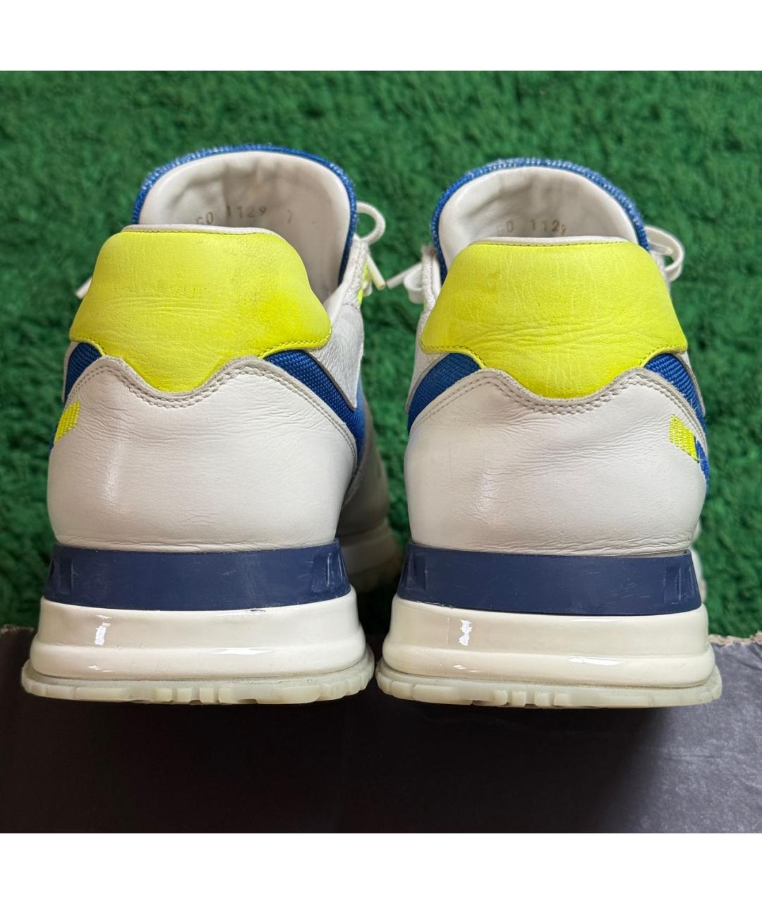 LOUIS VUITTON Белые кожаные низкие кроссовки / кеды, фото 6