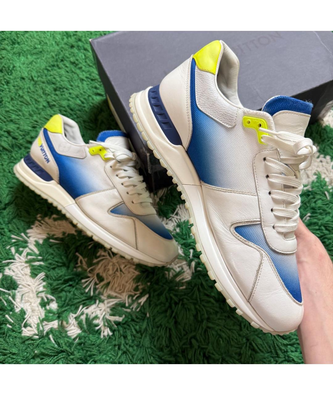 LOUIS VUITTON Белые кожаные низкие кроссовки / кеды, фото 3