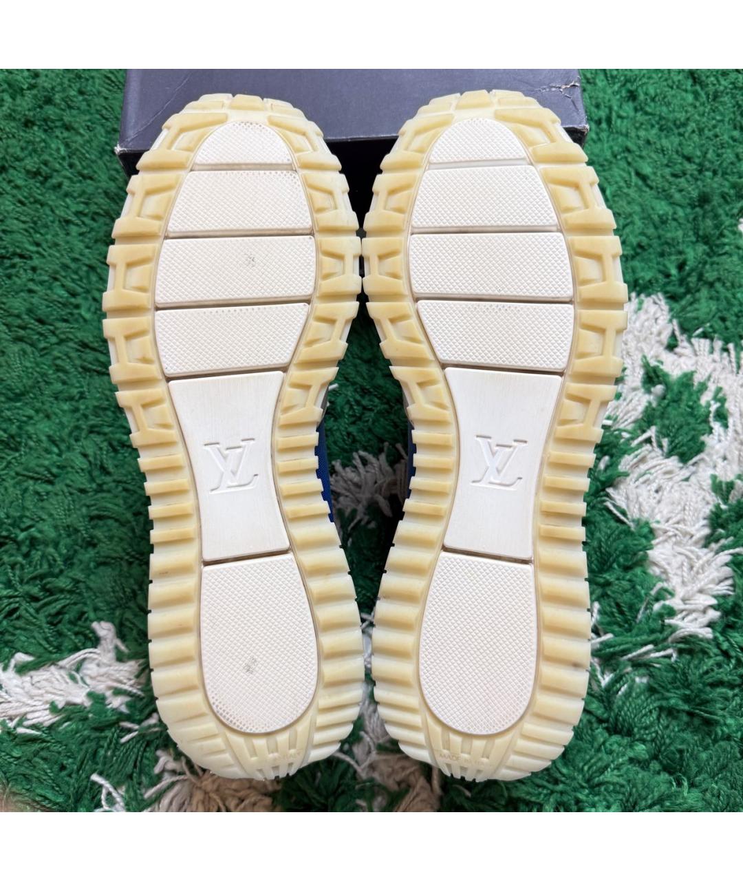 LOUIS VUITTON Белые кожаные низкие кроссовки / кеды, фото 8