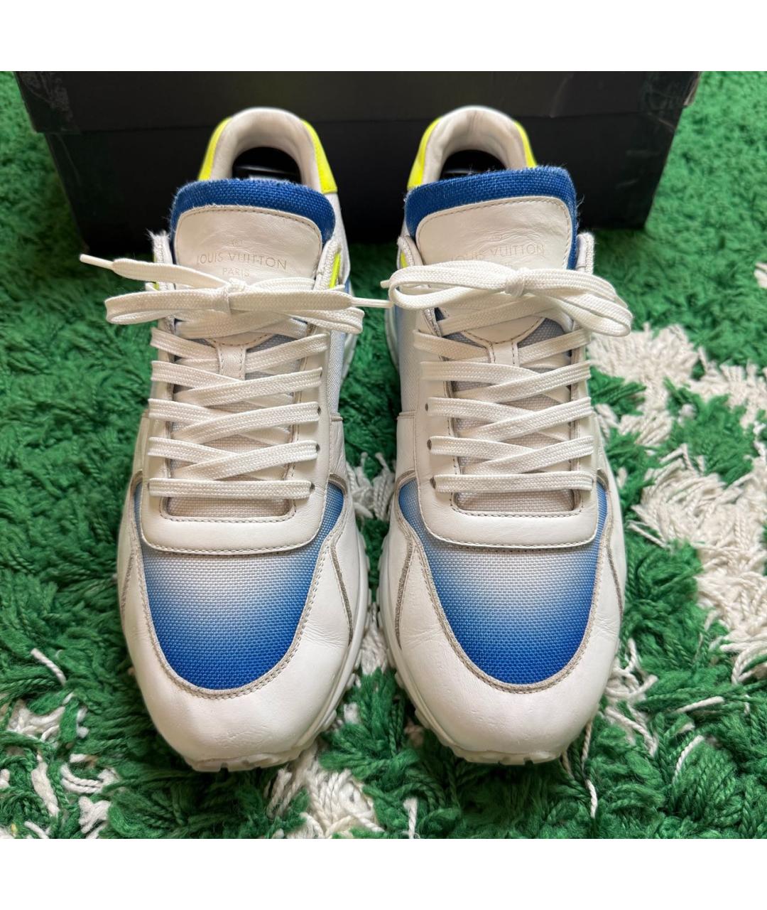 LOUIS VUITTON Белые кожаные низкие кроссовки / кеды, фото 4