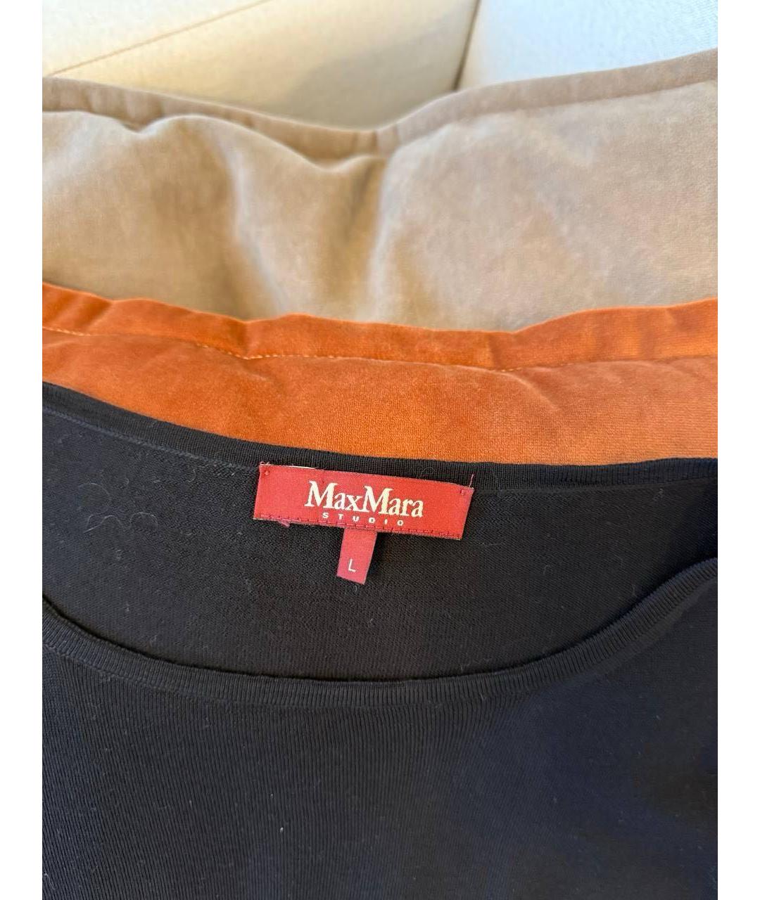 MAX MARA Черный хлопковый джемпер / свитер, фото 5