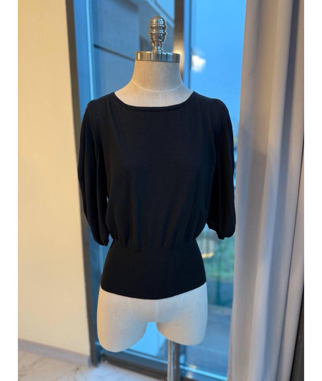 MAX MARA Черный хлопковый джемпер / свитер, фото 3