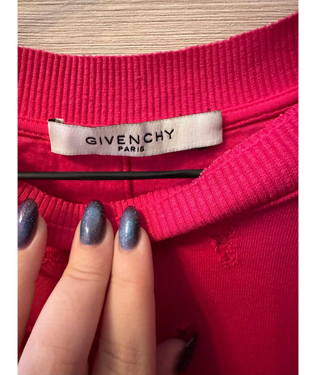 GIVENCHY Фуксия хлопковый джемпер / свитер, фото 2