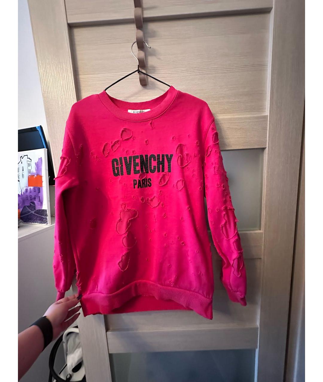 GIVENCHY Фуксия хлопковый джемпер / свитер, фото 5