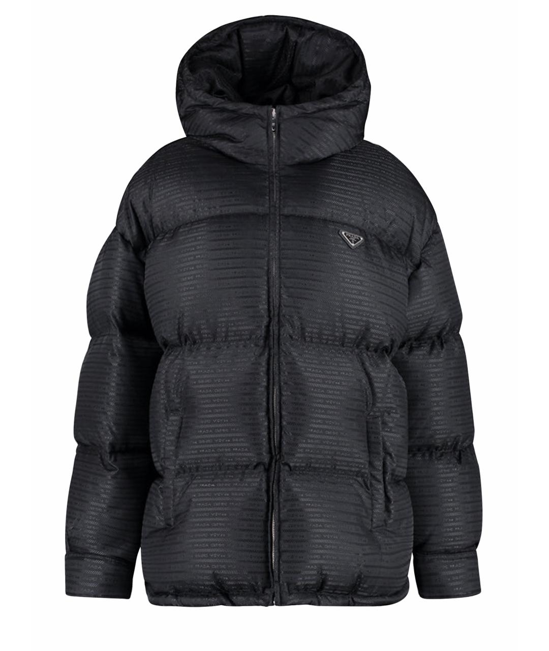 PRADA Черный полиэстеровый пуховик, фото 1