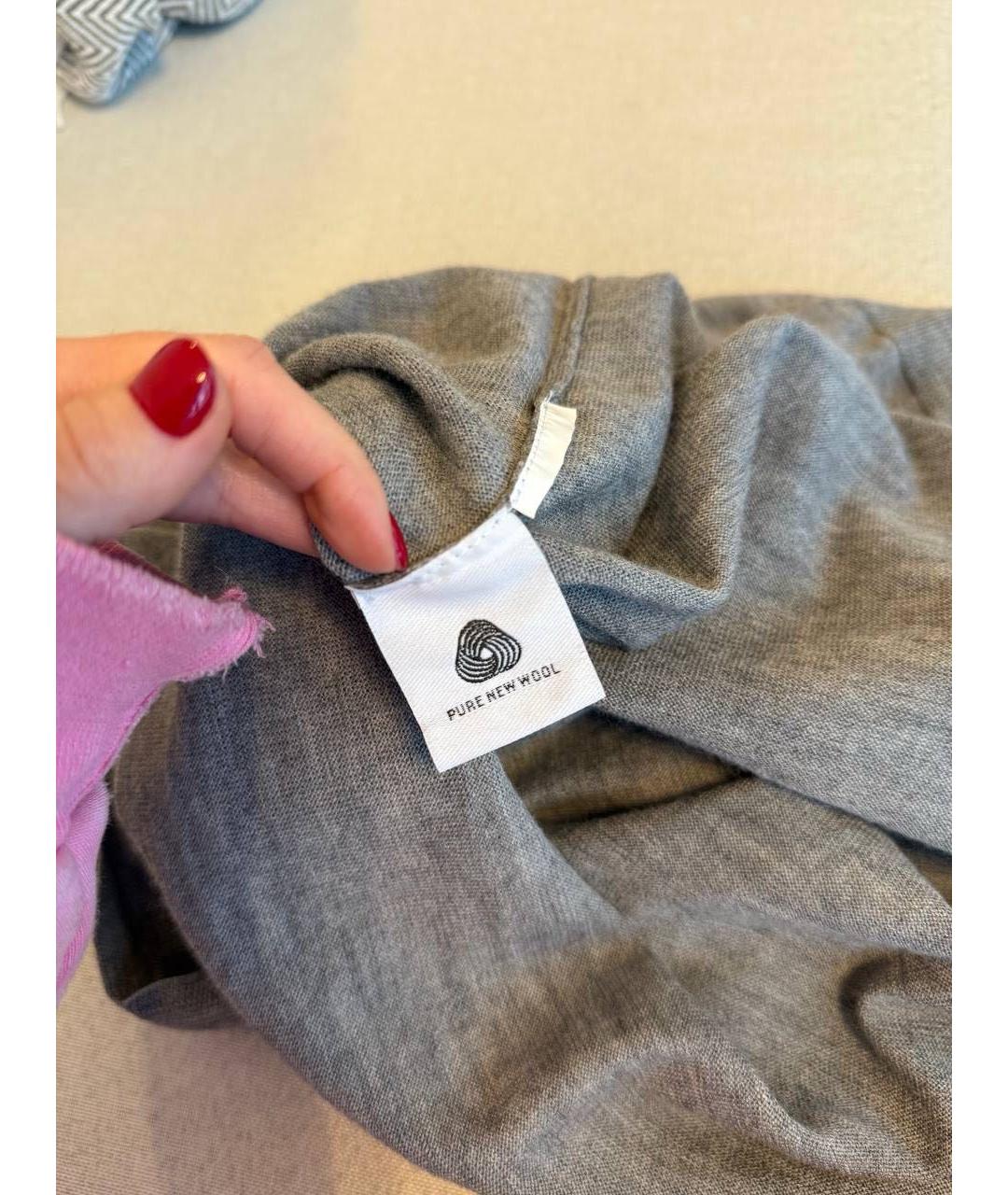 MAX MARA Серая хлопковая водолазка, фото 3