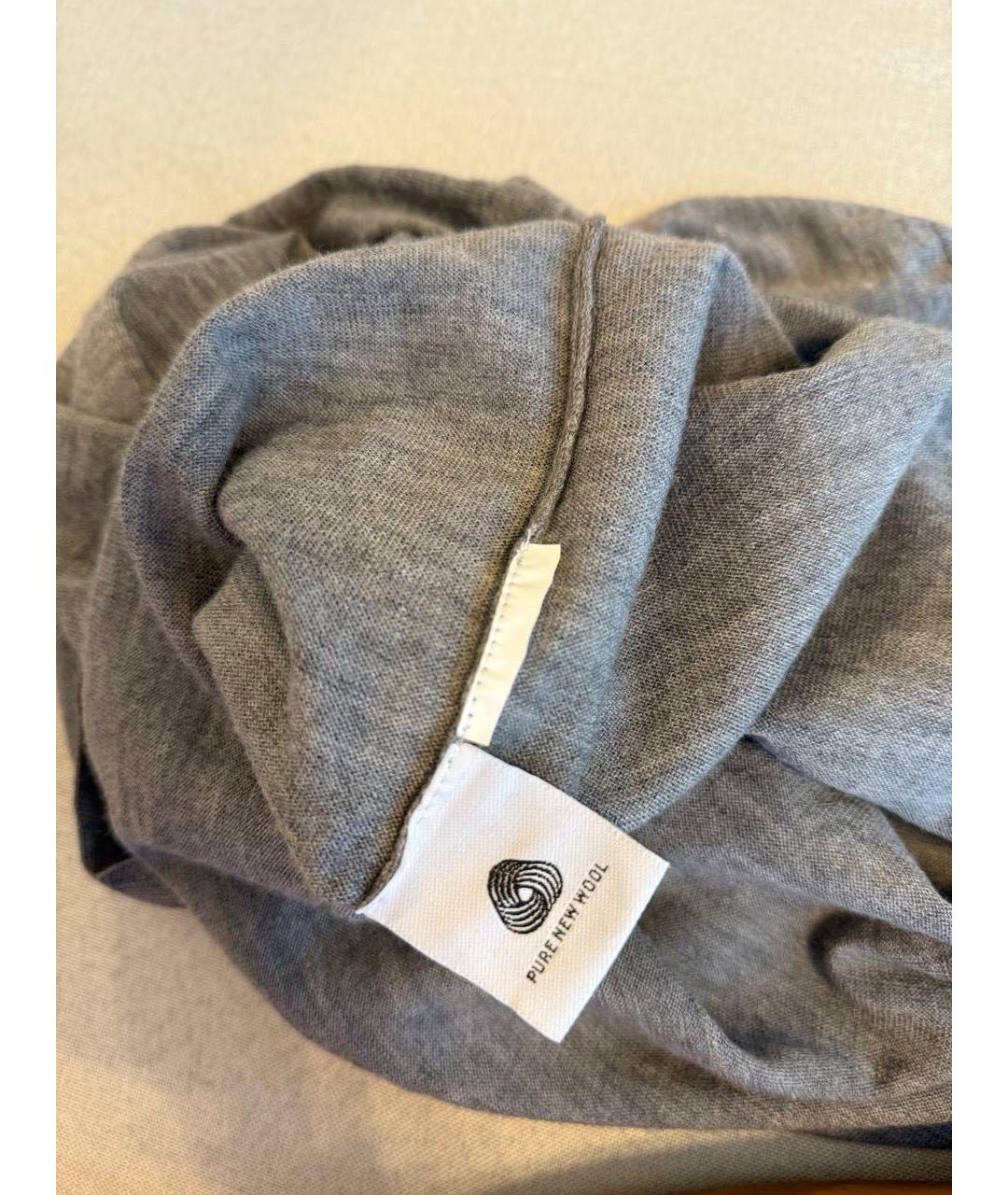 MAX MARA Серая хлопковая водолазка, фото 5