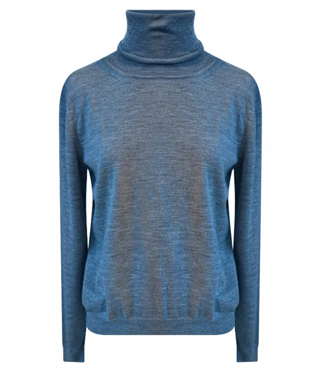 MAX MARA Серая хлопковая водолазка, фото 1