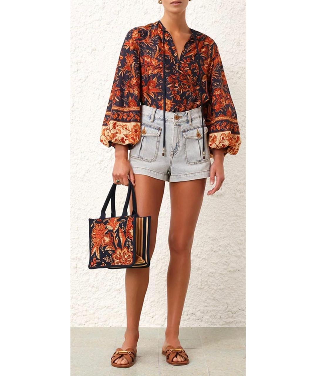 ZIMMERMANN Мульти шелковая блузы, фото 8