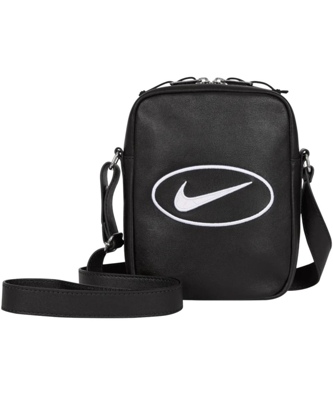 NIKE Черная кожаная барсетка, фото 4