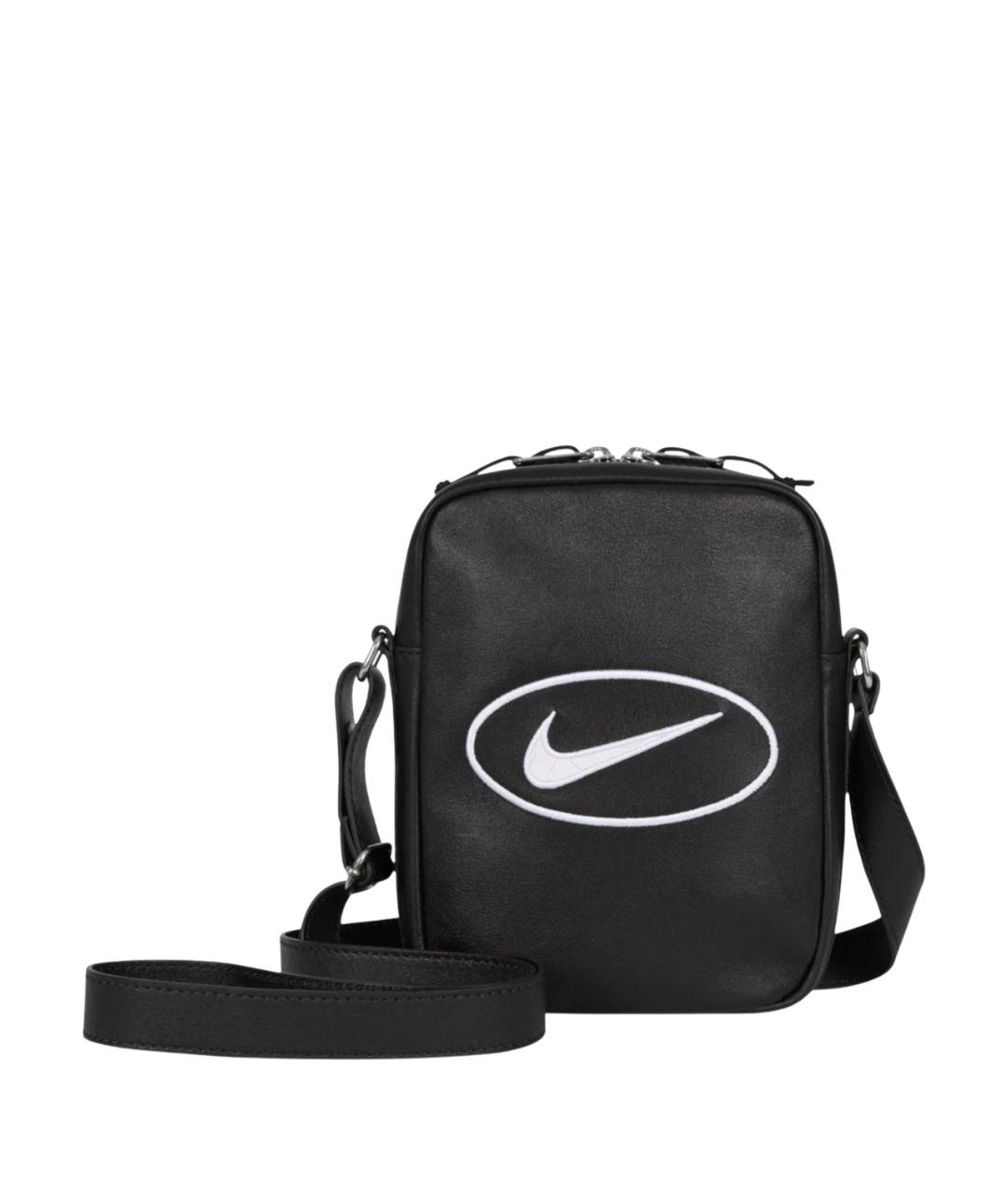 NIKE Черная кожаная барсетка, фото 1