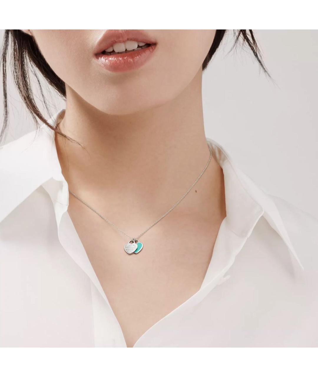 TIFFANY&CO Бирюзовая серебряная цепочка, фото 4